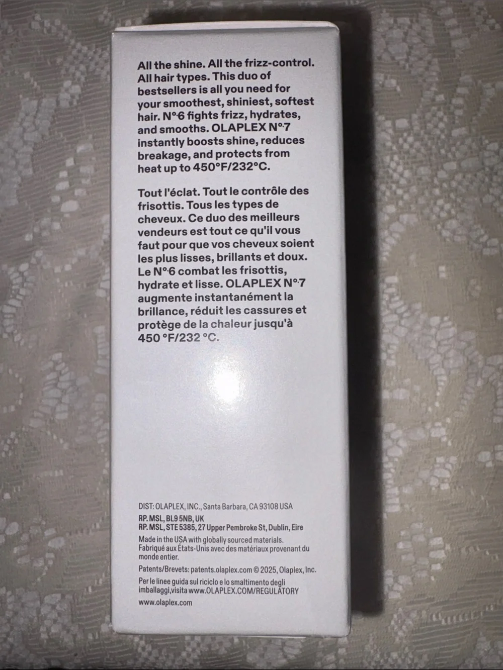 OLAPLEX Endless Shine Set No.6 Bond Smoother 3.3oz + No.7 Oil 1.0oz
